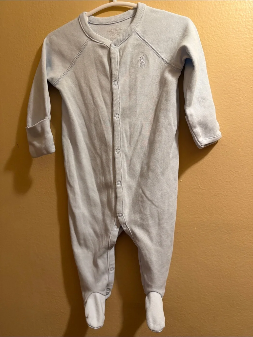 Ralph Lauren Light Blue Footed One-Piece